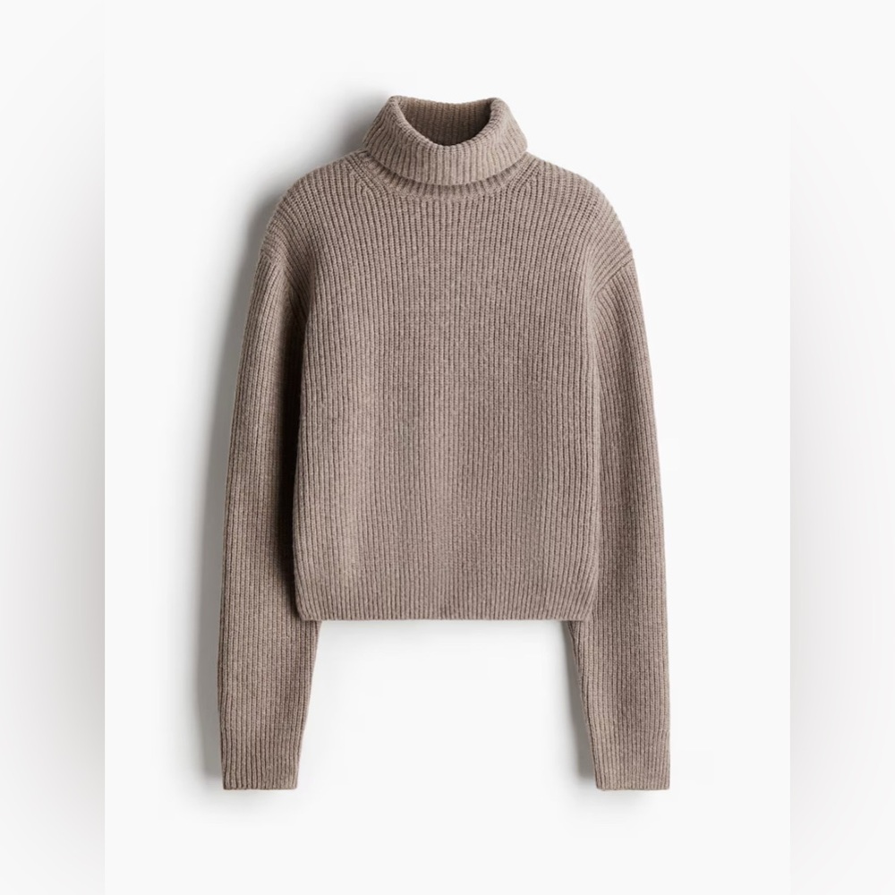H&M Women's Taupe Turtleneck Sweater